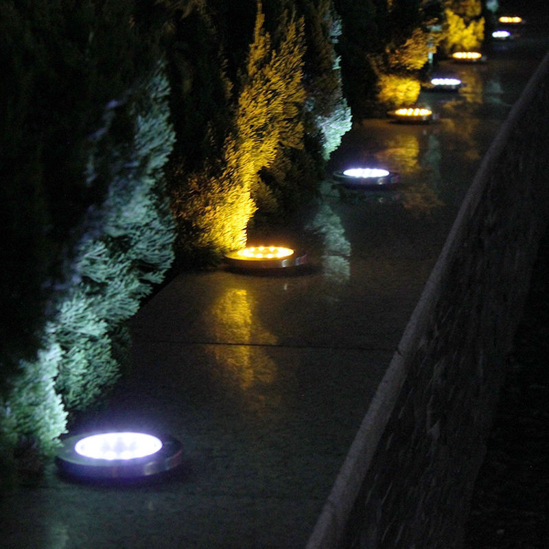 Đèn năng lượng mặt trời chôn đất mặt trời đèn sân trong nhà ngoài trời đèn sân trong biệt thự cắm cỏ đèn thép không gỉ cắm đ