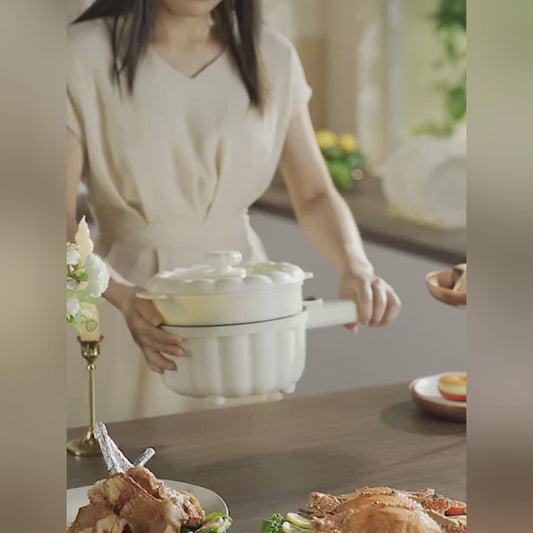 Nồi nấu điện Yamamoto Nhà ký túc xá sinh viên nồi điện nhỏ đa chức năng một trong một nồi nấu ăn nhỏ