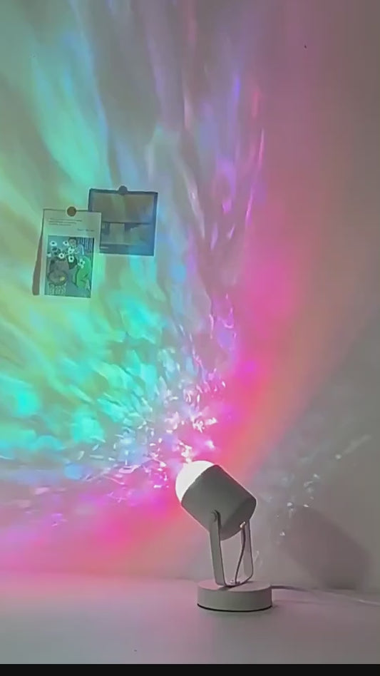 Đèn bàn sóng nước đỏ Omei Younet xoay tâm trạng