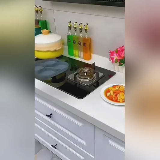 Chảo chiên bốn lỗ có nắp không dính nấu được bếp từ