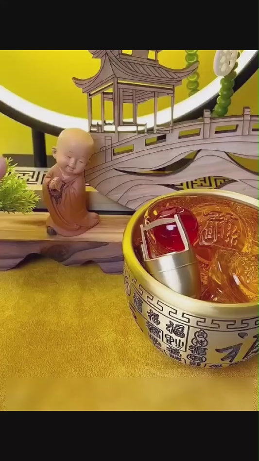 Đồng thau - móc khóa xoay vòng tấn tài tấn lộc smart