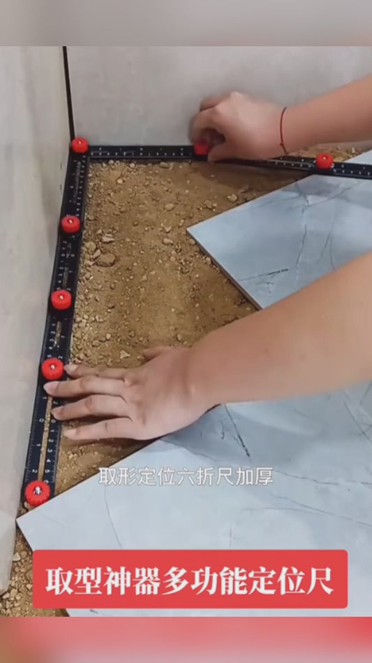 Thước  Đa chức năng sáu gấp thước vạn hướng định vị hợp kim nhôm