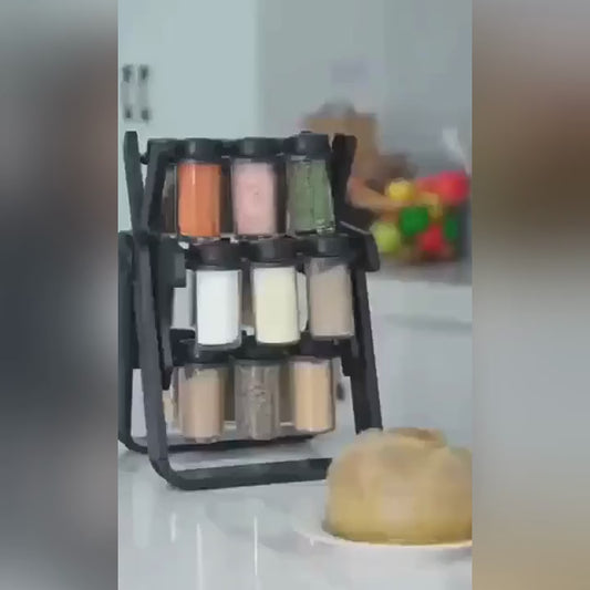 Hộp xoay gia vị 360 độ Xoay bánh xe Ferris nhựa gia vị giá đỡ bộ gia vị chai gia vị lon gia vị nhà sản xuất chai gia vị bán