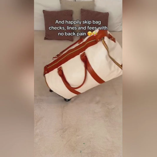 Túi du lịch gấp da PU gấp túi phù hợp với công suất lớn du lịch xách tay một vai thời trang cao giá