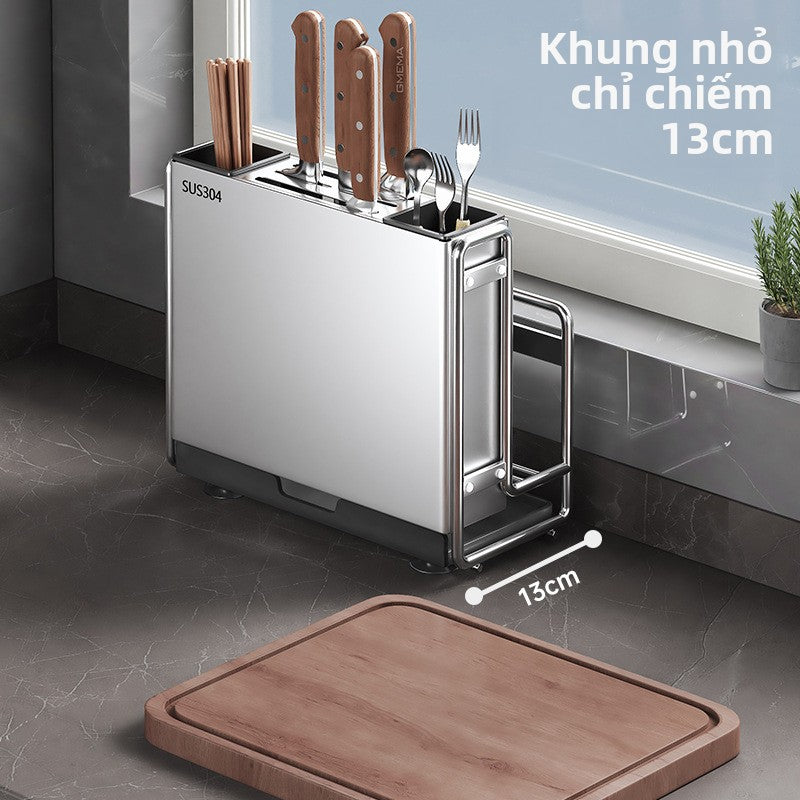 giá đỡ dao nhà bếp 304 thép không gỉ  giá đỡ dao đa chức năng giá đỡ đĩa một trong một lồng đũa lưu t