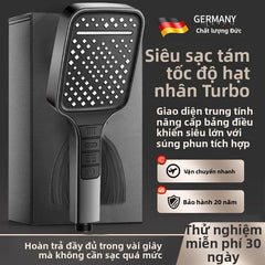 Đầu phun hoa tăng áp Mu Ge bảng điều khiển lớn siêu áp suất cao mưa máy nước nóng tắm cầm tay chuyển