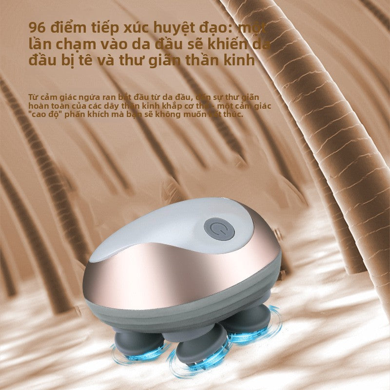 Máy massage da đầu Mini bạch tuộc rồng móng vuốt tay sạc đa chức năng máy massage rung máy massage đ