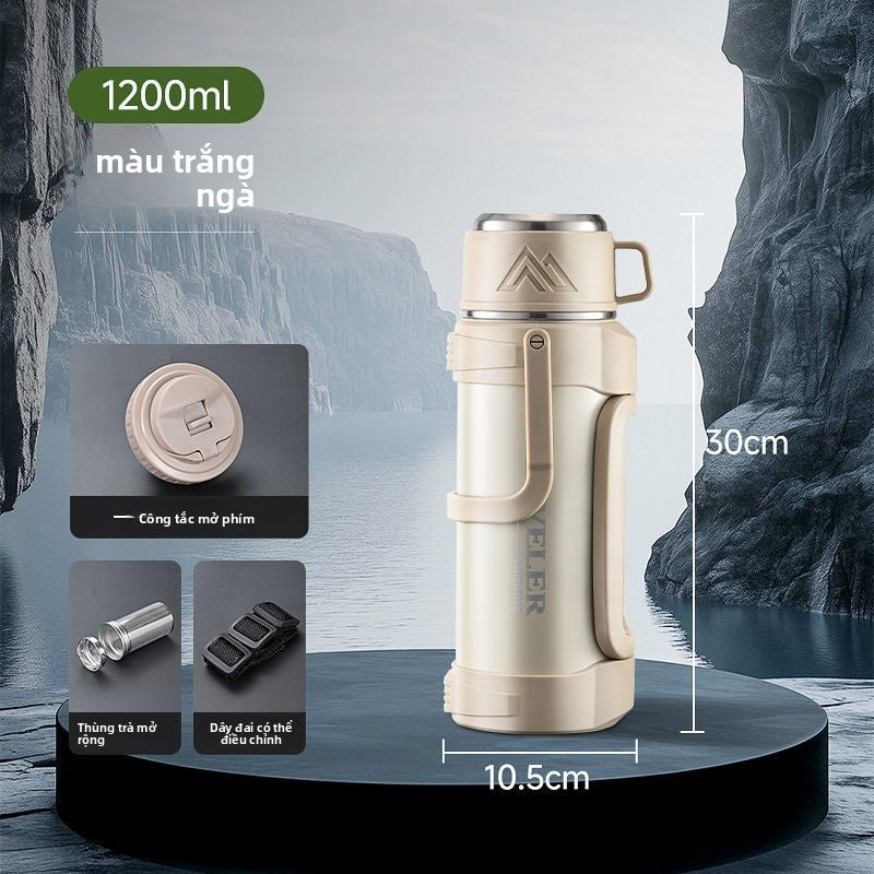 Bình giữ nhiệt 316 thép không gỉ đáy bên trong giữ nhiệt ấm đun nước công suất lớn bình giữ nhiệt ngoài trời di độn