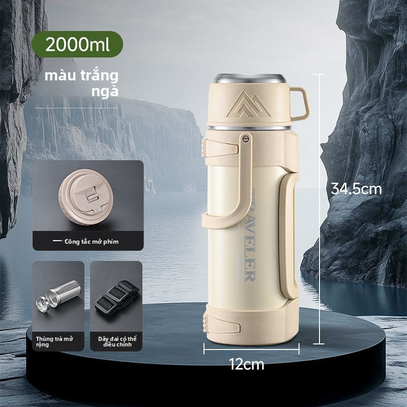 Bình giữ nhiệt 316 thép không gỉ đáy bên trong giữ nhiệt ấm đun nước công suất lớn bình giữ nhiệt ngoài trời di độn