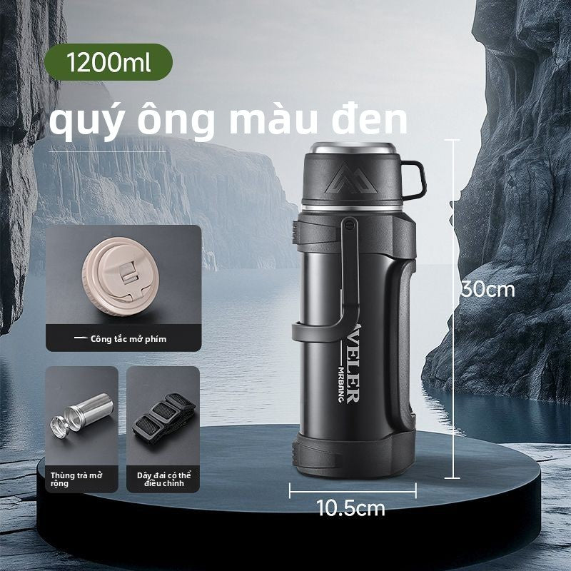 Bình giữ nhiệt 316 thép không gỉ đáy bên trong giữ nhiệt ấm đun nước công suất lớn bình giữ nhiệt ngoài trời di độn