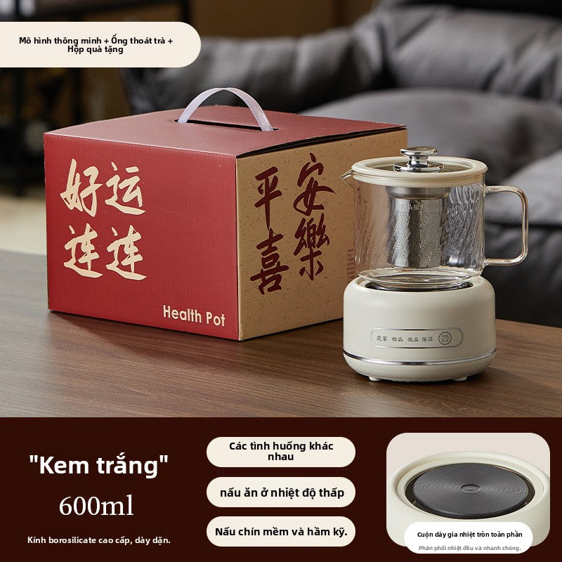 Nồi hầm một ấm nhiệt độ không đổi nhỏ văn phòng thủy tinh đun nước đa chức