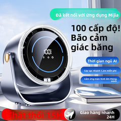 Quạt Máy tính để bàn mới quạt tốc độ cao USB sạc văn phòng gia đình treo tường kỹ thuật số hiển thị