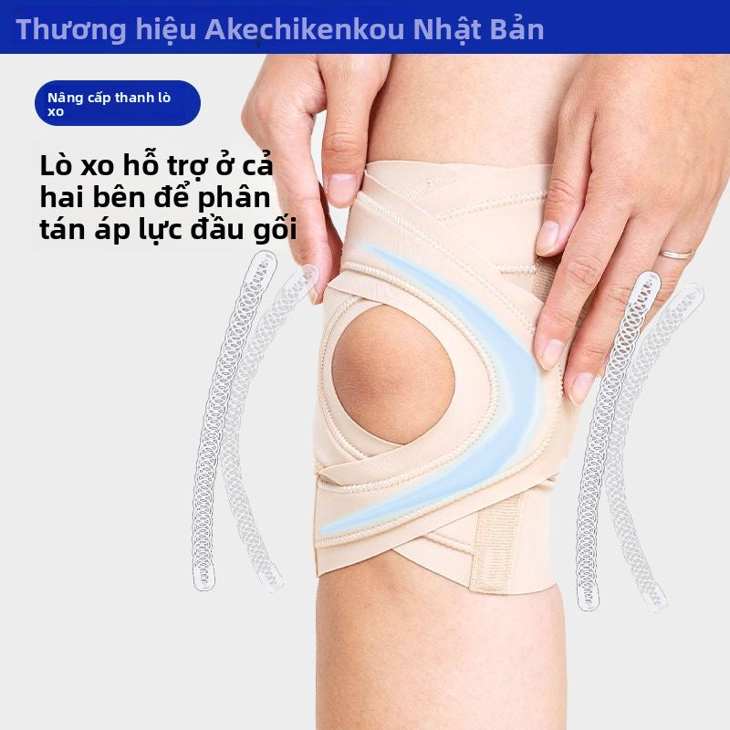 Mẫu mới khum bảo vệ khớp gối cố định đầu gối với chấn thương dây đeo xương bánh chè thể thao nam chạ
