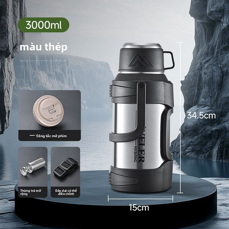 Bình giữ nhiệt 316 thép không gỉ đáy bên trong giữ nhiệt ấm đun nước công suất lớn bình giữ nhiệt ngoài trời di độn