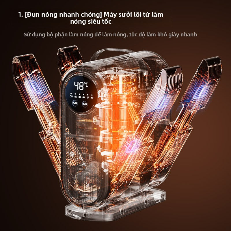 Máy sấy giày đôi V mới Máy sấy giày sinh viên gấp di động Máy sấy giày sinh viên khô nhanh Thời gian