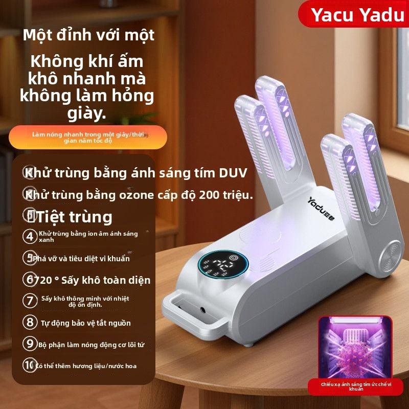 Máy sấy giày Yadu, máy sấy giày, khử mùi, khử trùng, sấy khô và ướt, máy sấy giày hai mục đích hoàn