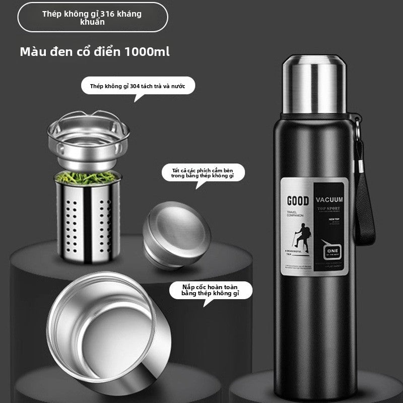 Bình giữ  nhiệt 316 thép không gỉ bên trong túi mật chân không đầy đủ bình giữ nhiệt bằng thép cho nam giới đi du lị