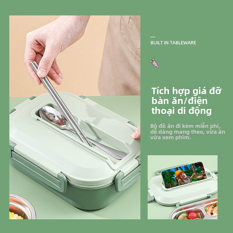 Hộp cơm giữ nhiệt bằng thép không gỉ 316 Bộ hộp cơm cho nhân viên văn phòng