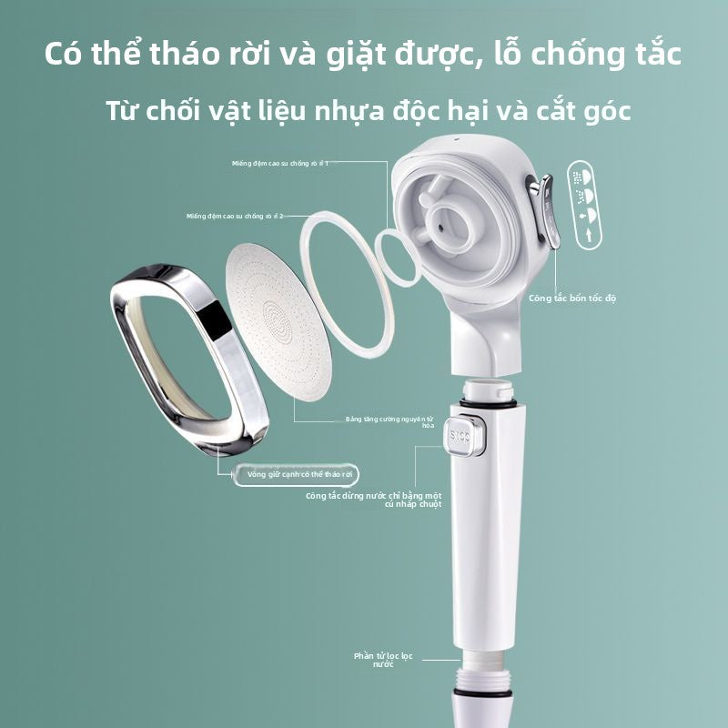 vòi hoa sen phòng tắm gia đình máy nước nóng tắm áp lực mưa vòi hoa sen