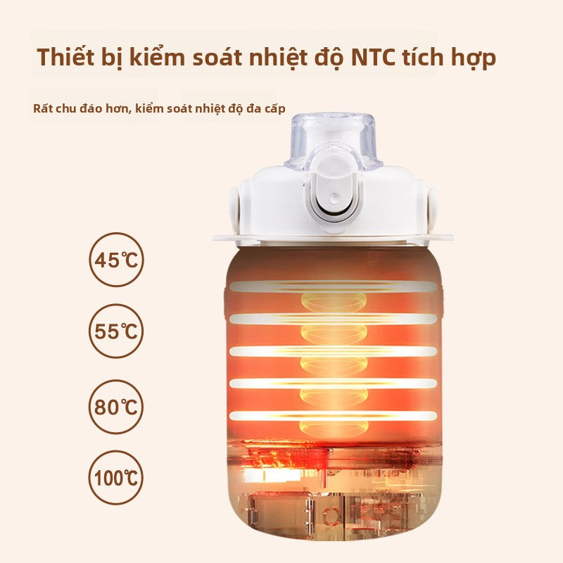 Bình đun nước nóng di động nhiệt độ không đổi thông minh nhỏ giữ nhiệt sưởi ấm cốc nước nóng mini du