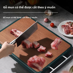 Thớt Gỗ đàn hương đen thép không gỉ hai mặt thớt chống vi khuẩn chống nấm mốc nhà bếp gia đình thớt dày l