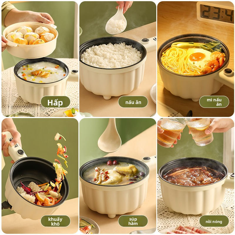 Nồi nấu điện Yamamoto Nhà ký túc xá sinh viên nồi điện nhỏ đa chức năng một trong một nồi nấu ăn nhỏ