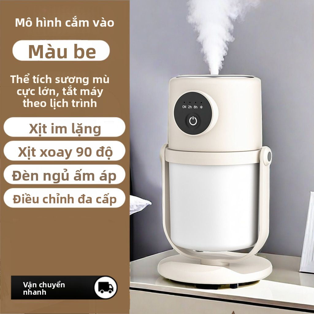 máy tạo độ ẩm im lặng mới , thời gian thông minh, văn phòng gia đình bù nước, đèn