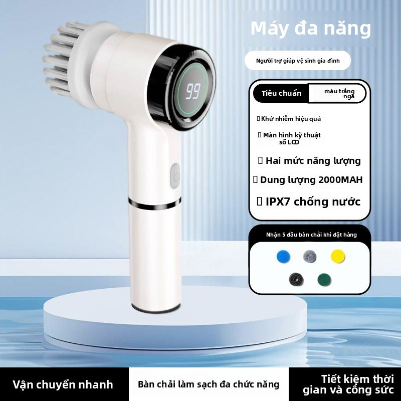 Bàn chải làm sạch rửa chén Rongshida Bàn chải làm sạch điện nhà bếp cầm tay