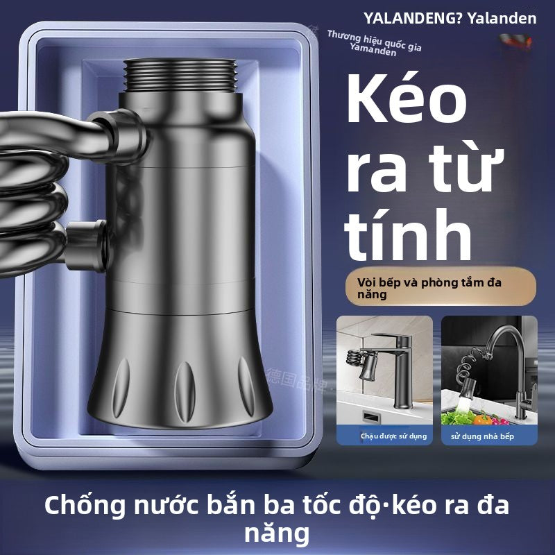 Bộ mở rộng vòi nước nhà bếp Yalanden có thể thu vào kéo bên ngoài mở rộng mở rộng khớp nối vạn năng