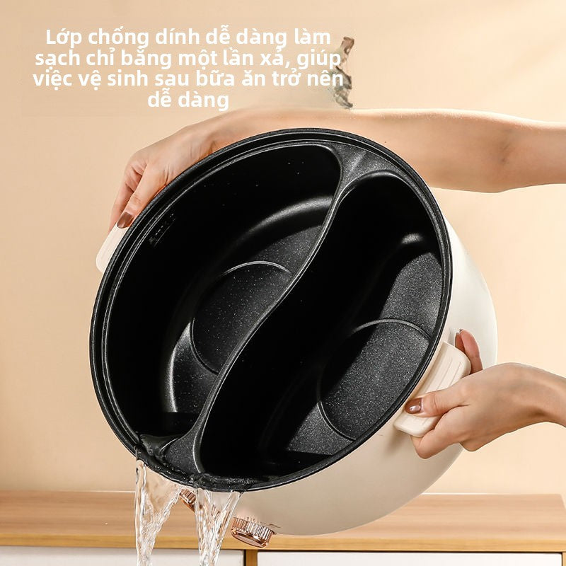 Nồi lẩu điện gia đình nồi nấu điện ký túc xá sinh viên đa chức năng tất cả trong một nồi điện nhỏ nồ