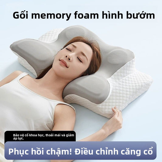Gối ngủ memory foam giúp giảm đau mỏi cổ vai gáy