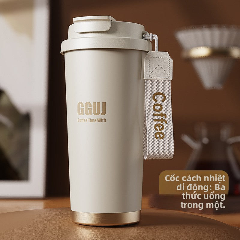 cốc nước bằng thép không gỉ 316 ống hút cốc giữ nhiệt cà phê ba cốc uống giữ nhiệt cốc cà phê giá tr