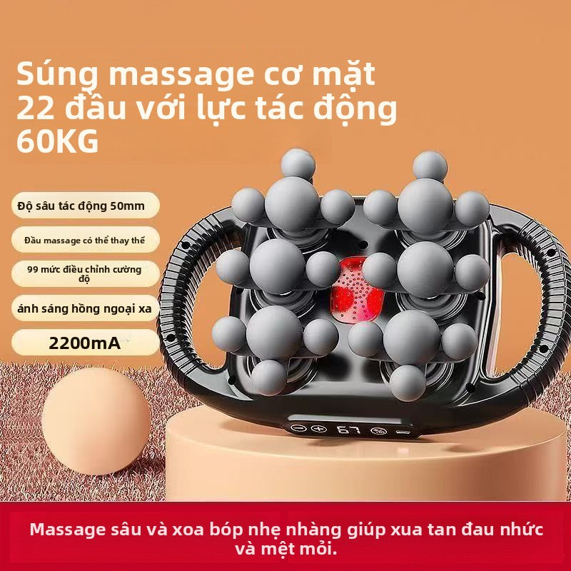 Máy massage Nhiều đầu cân gan chân súng mini di động cơ bắp phổ quát toàn thân thư giãn cân gan chân cổ tử cung