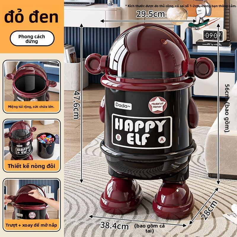 Thùng rác Phi hành gia thùng rác nhà phòng khách nhẹ sang trọng cao cấp 2025 giá trị màu sắc cao sáng tạo phòn