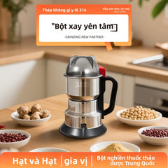 Máy nghiền gia đình Shuanghang 316 Máy nghiền thuốc Trung Quốc nhỏ để nghiền ngũ cốc siêu mịn