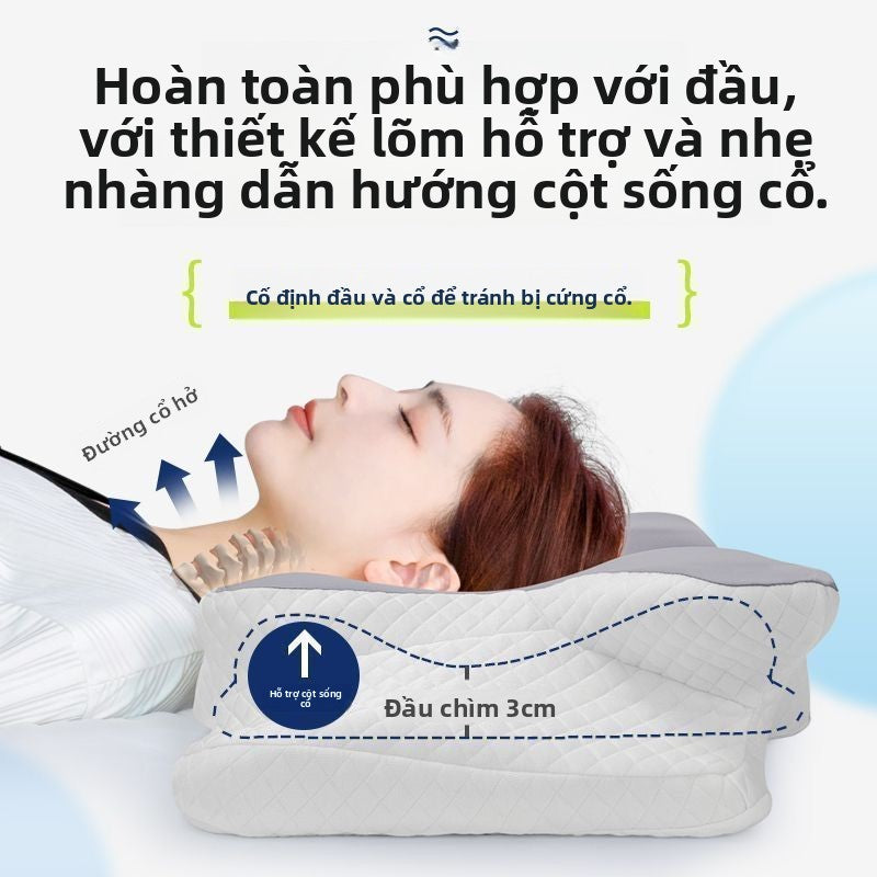 Gối ngủ memory foam giúp giảm đau mỏi cổ vai gáy