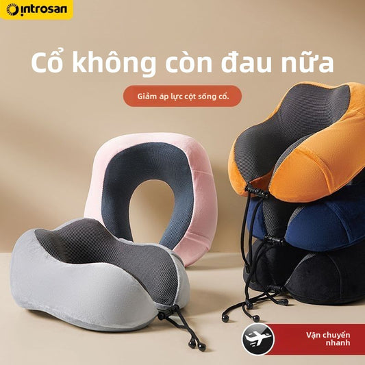 gối bảo vệ cổ gối cổ gối ngủ trưa bảo vệ cổ cột sống Yingcai Star Memory Cotton loại u gối bảo vệ cổ gối cổ gối ngủ trưa cổ cột sống đầu cổ gối máy bay n