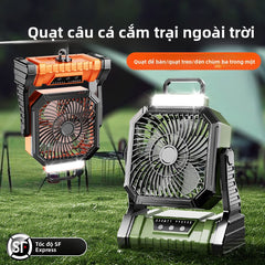 quạt nhỏ USB sạc thuận tiện bàn ký túc xá treo tường quạt trần đèn lều quạt điện