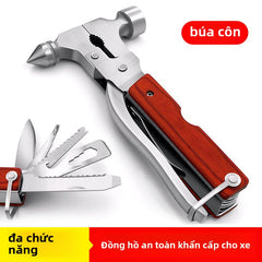búa phá cửa sổ an toàn búa sản phẩm ngoài trời công cụ đa chức năng kết hợp dao kẹp gấp rì