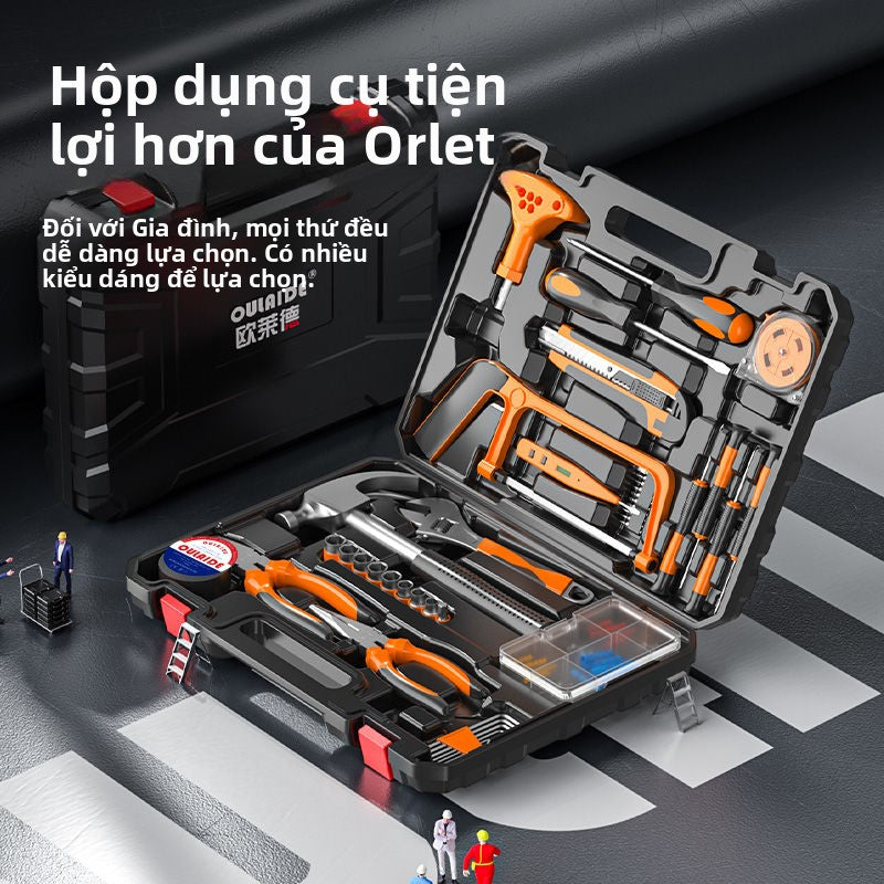 Bộ hộp dụng cụ phần cứng thủ công đa chức năng cho gia đình Olaide của Đức Bộ kết hợp công cụ sửa ch