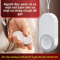 Chuông đeo cho người lớn tuổi không dây xa người già báo động đầu giường một cú nhấp chuột gọi đ