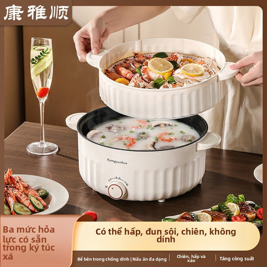 Nồi xào điện đa chức năng nồi nấu tất cả trong một nồi cơm điện gia đình không dính nồi điện nhỏ nồi