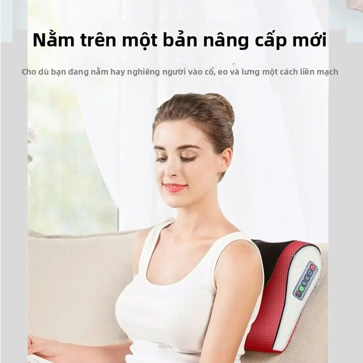 Gối  massage đa chức năng cổ thắt lưng trở lại chuyên dụng gia đình sưởi ấm thắ