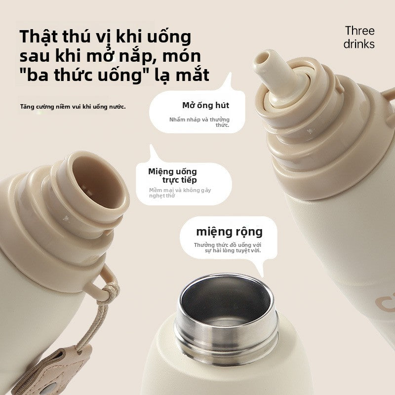 Cốc giữ nhiệt 316 inox không gỉ công suất lớn giá trị cao màu sắc thép không gỉ ống hút cốc nư