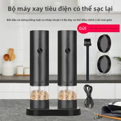Máy xay hạt tiêu điện sạc bột tiêu mới xay gia vị hạt tiêu đen muối biển n