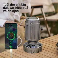 quạt USB năng lượng mặt trời  đèn ngựa ngoài trời đèn pin sạc trực tiếp cắm trại đèn lều đèn sạc khẩn