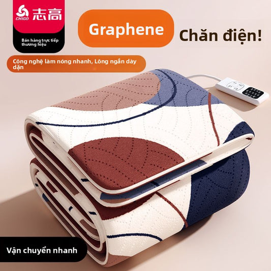 Chăn điện CHIGO Shigo đôi điều khiển đôi điều chỉnh đệm ấm áp đệm điện đơn thông minh loại bỏ ve đệm