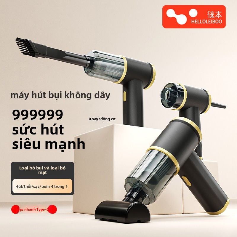hút bụi lực hút lớn siêu mạnh xe sử dụng không dây nhỏ cầm tay thổi hút hút tất cả trong một máy sử dụng kép xe