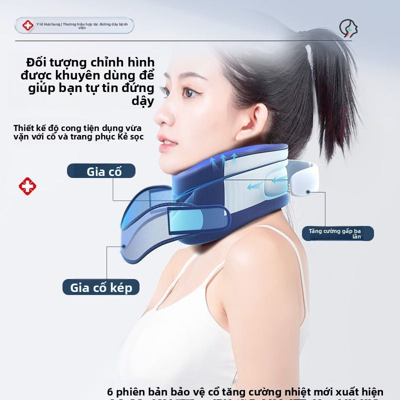Thết bị kéo cổ gia dụng chỉnh hình bảo vệ cổ bệnh cổ cố định cổ hỗ trợ cổ mới0511