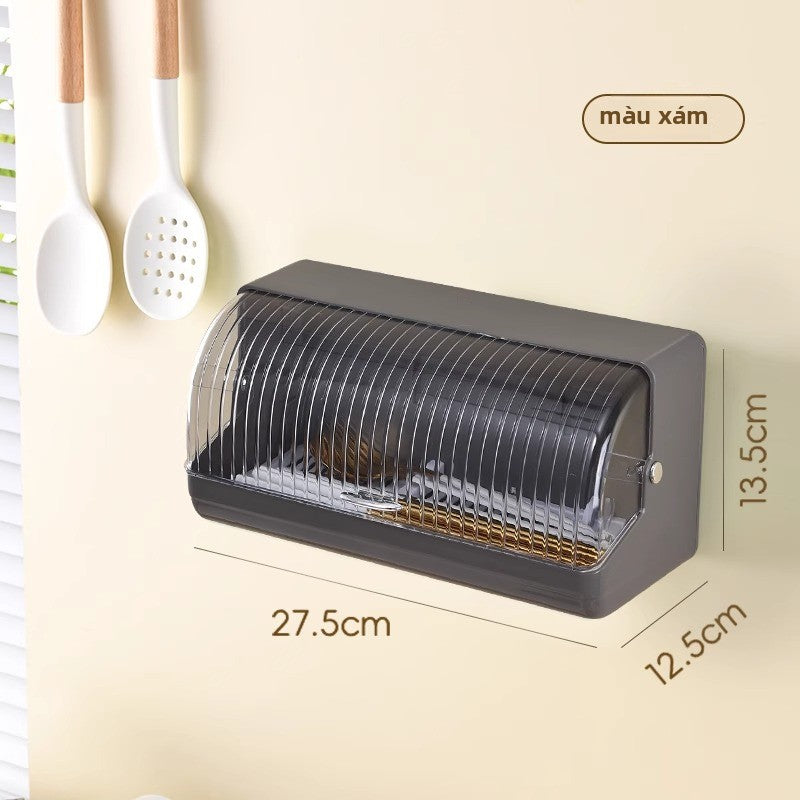 Đũa để nước hộp lưu trữ nhà bếp gia đình nhẹ sang trọng có nắp chống bụi